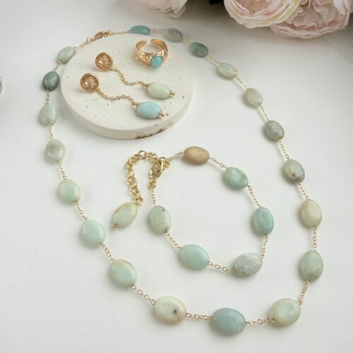 Комплект из амазонита "Дыхание природы"