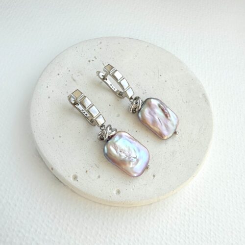 Серьги с барочным жемчугом "Розалия"