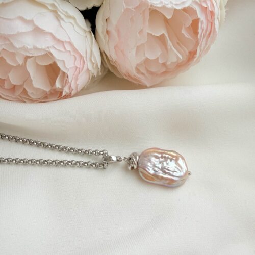 Цепь с подвеской из барочного жемчуга "Розалия"